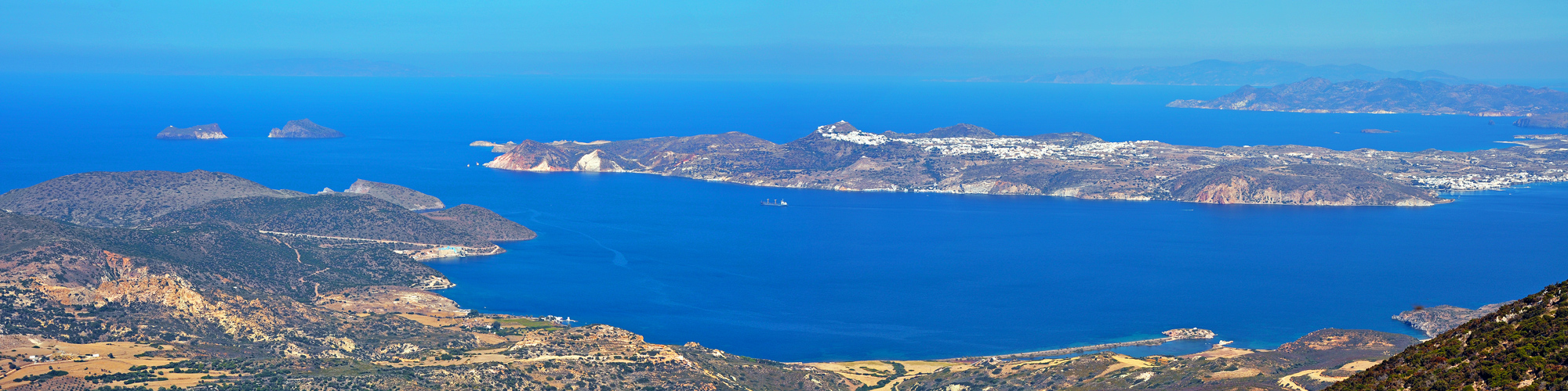 Panoramic View from Mt. Prophet Elias, Milos